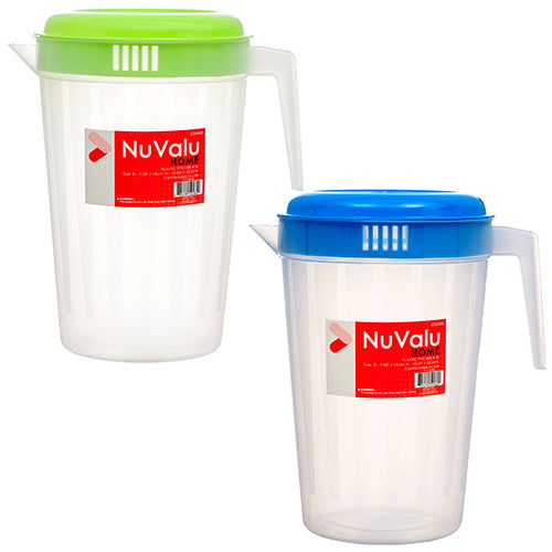 nuvalu pitchers 4.5l - assorted lid colors -- 24 per case