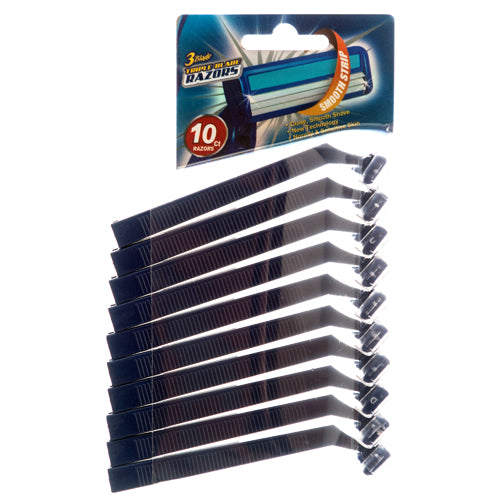 10-piece razors without lubricating strip -- 24 per box