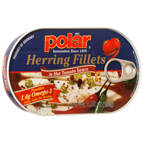 polar herring fillets with hot tomato sauce -- 18 per case