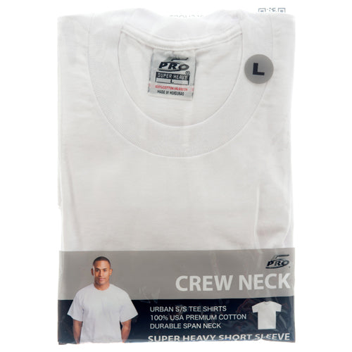 men's super heavy white t-shirts - bulk  -- 6 per box