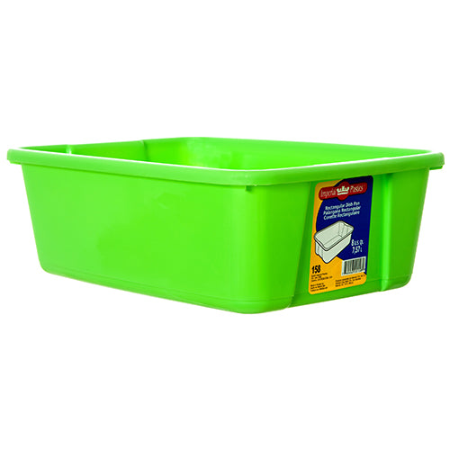 8qt rectangle dish pan - home and garden - 4 assorted colors -- 36 per case