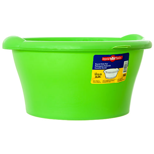 12 quart dish pans - assorted colors -- 24 per case