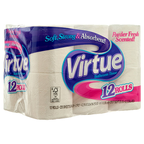 virtue bath tissue -  225 count 2-ply scented -- 4 per case