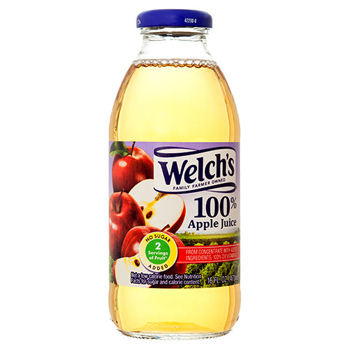 welch's 100% apple juice - 16 oz -- 12 per case