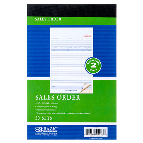 sales order books - 5.5x8.5 - carbonless -- 24 per box