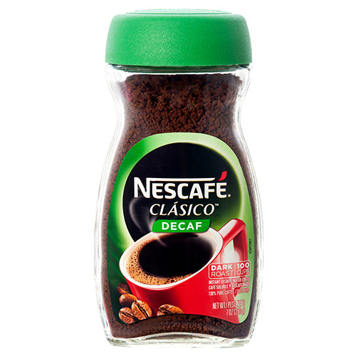 nescafe clasico decaf instant coffee 7 oz -- 6 per case