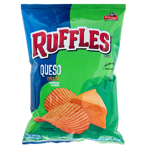 frito lay's xvl ruffles potato chips queso 2.125 oz -- 24 per case