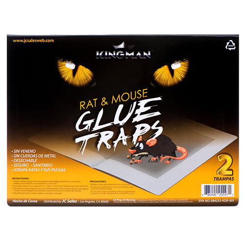 kingman prime mouse glue traps - flat type -- 12 per box