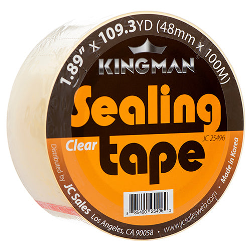 kingman clear packing tape - 1.89 in x 110 yds - bulk pack 36 rolls -- 36 per case