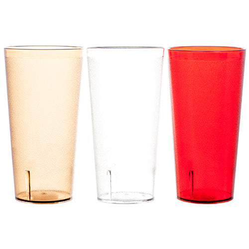 large plastic cups with 3 assorted colors -- 24 per box