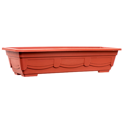 plastic flower pots - rectangular - 2 assorted colors -- 24 per case