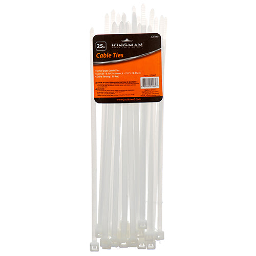 kingman cable ties 4.8mm x 7.5 - bulk  -- 24 per box