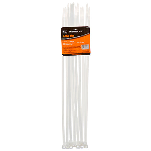 kingman cable ties - 4.8mm x 12 - bulk 144 pieces -- 24 per box