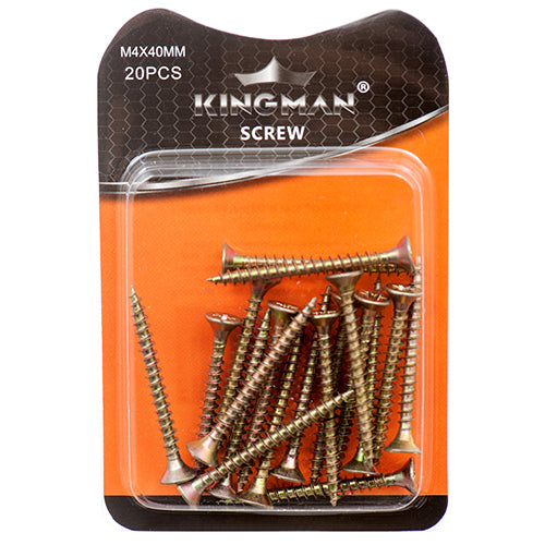 kingman screws 40 mm - - 20 pcs per pack  -- 12 per box