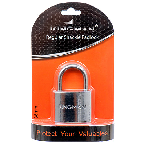 kingman steel padlocks - 38mm w / iron core - pack of 120 -- 12 per box