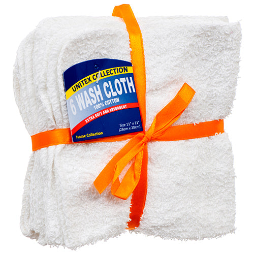 wash cloth sets - white - bulk -- 12 per box