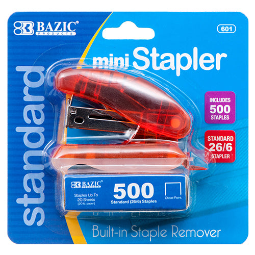 mini staplers with staples #601 -   -- 24 per box