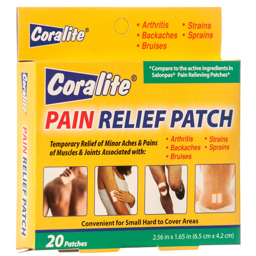 coralite pain relief patches - 20 count -- 24 per case