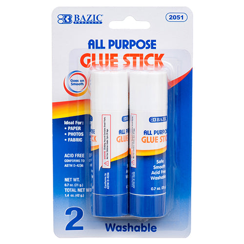 bazic glue sticks - premium large - 0.7 oz  -- 24 per box