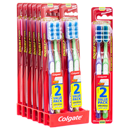 colgate toothbrushes double action -- 12 per box