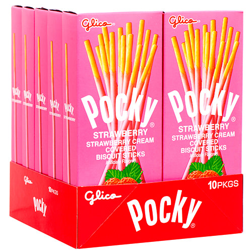 pocky strawberry biscuit sticks  -- 20 per box