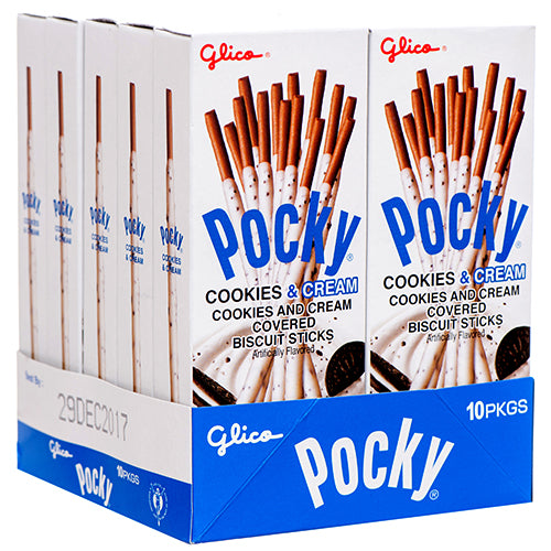 pocky cookies & cream - 1.41 oz  -- 20 per box