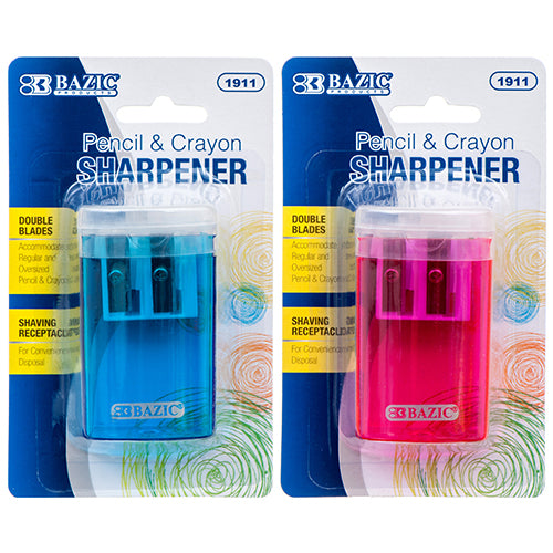 pencil & crayon sharpeners - dual blades -  -- 24 per box