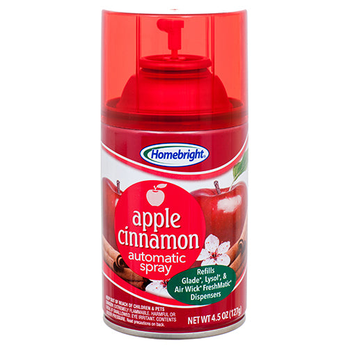 homebright apple cinnamon air freshener refill -- 12 per case