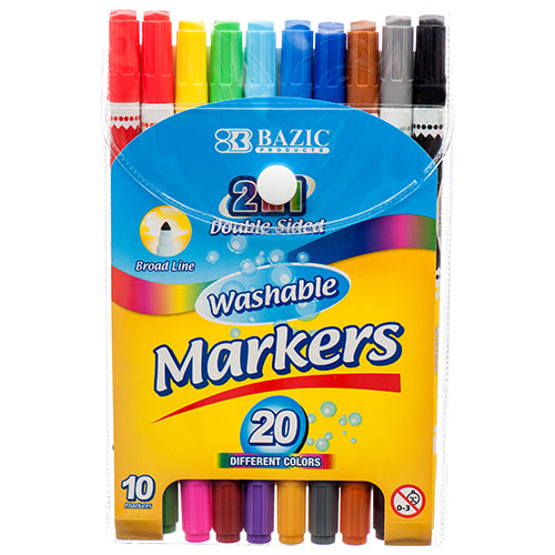 8pc double-sided washable markers  -- 24 per box