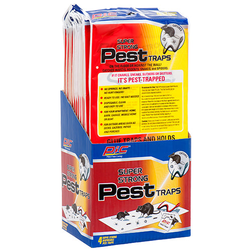 pic glue pest traps - non-toxic - flatpack -- 24 per case