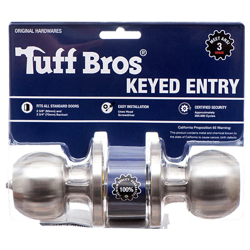 security lock keyed entry knobs - high quality  -- 6 per box