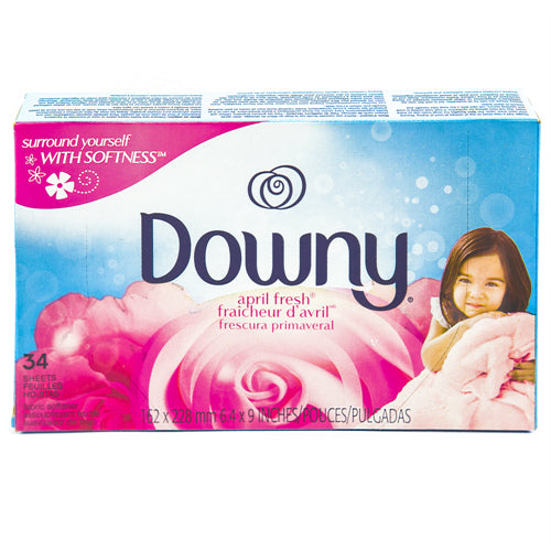 downy april fresh fabric softener sheets - 34 count -- 12 per case