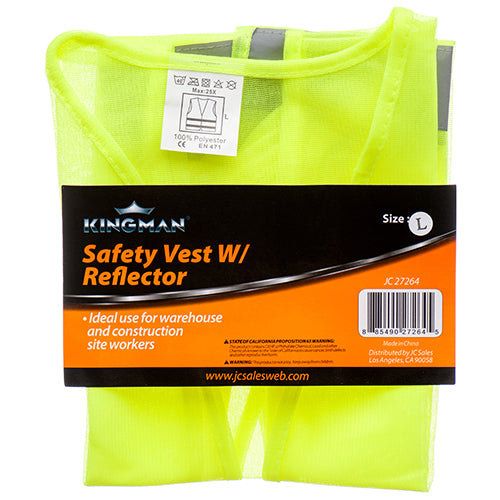 kingman safety vests - reflective -- 24 per box