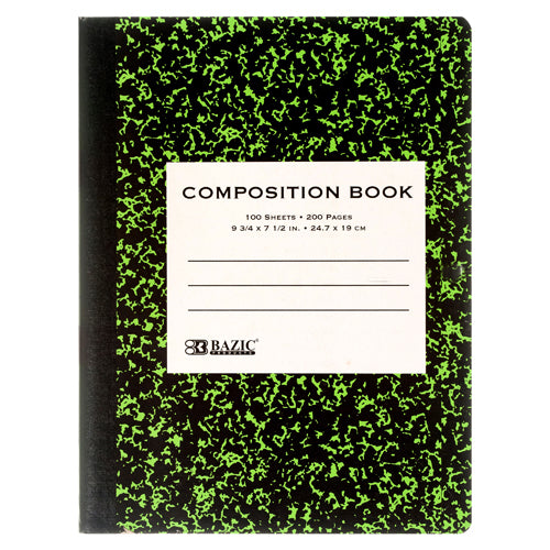 notebook composition asst color w r 100ct -- 48 per case