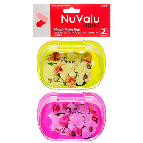 nuvalu plastic soap box - 5.3 x 4 x 1.8 - -  -- 24 per box