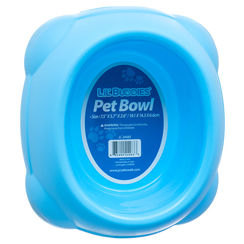 lil buddies pet bowl plastic - durable and spill-resistant -- 24 per box