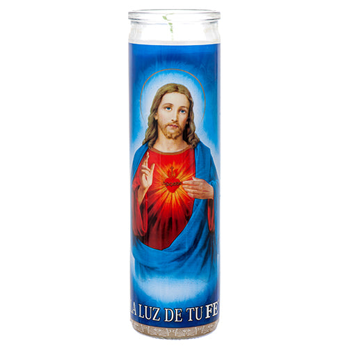 veladora candles - sacred heart of jesus -- 12 per case