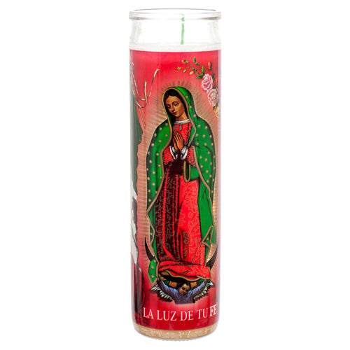 virgen de guadalupe 12 ct white veladora religious candle -  -- 12 per case