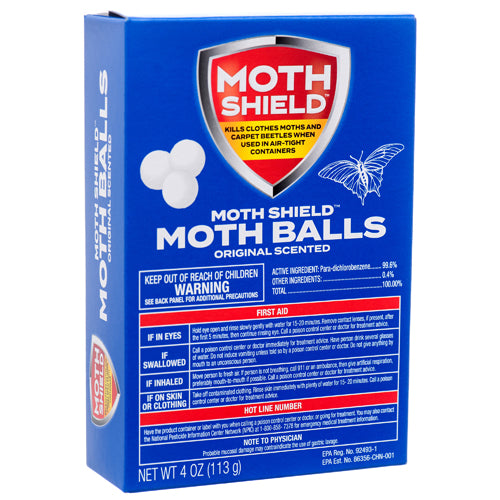 moth shield moth balls - original scent - 4 oz -- 24 per case