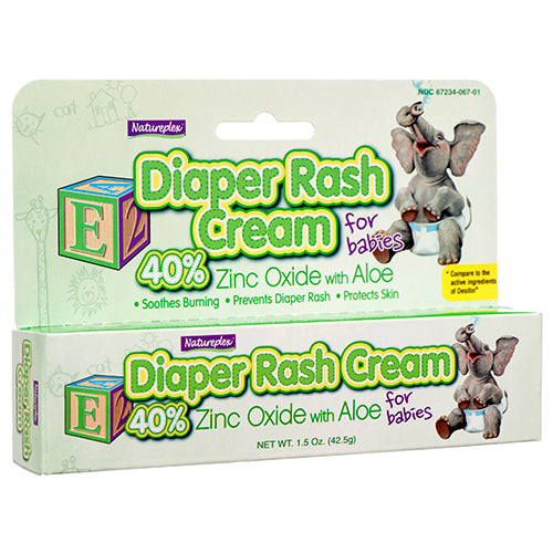 natureplex diaper rash cream zinc oxide with aloe -- 24 per case