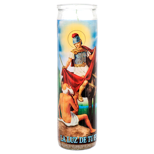 veladora religious candle san martin caballero - bulk  -- 12 per case