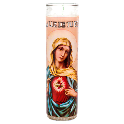 ntra señora sagrado corazón veladora religious candle -- 12 per case