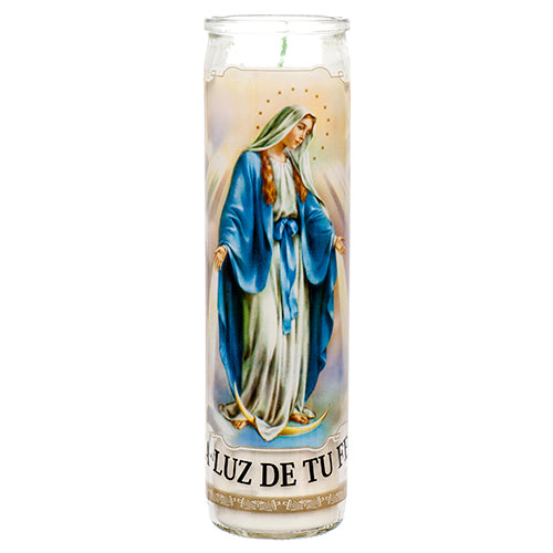 maria milagrosa veladora religious candle  -- 12 per case