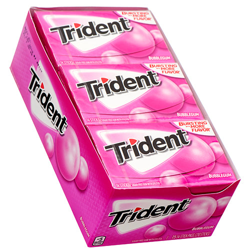 trident bubble gum sticks -  -- 15 per box