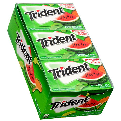 trident watermelon gum - 14 sticks - pack 225 -- 15 per box