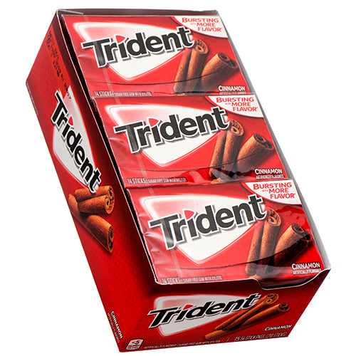 trident gum cinnamon - 14 sticks  -- 15 per box