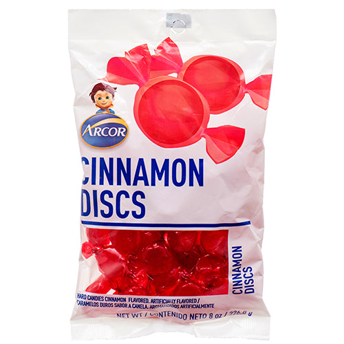 arcor cinnamon discs - 8 oz  -- 24 per case