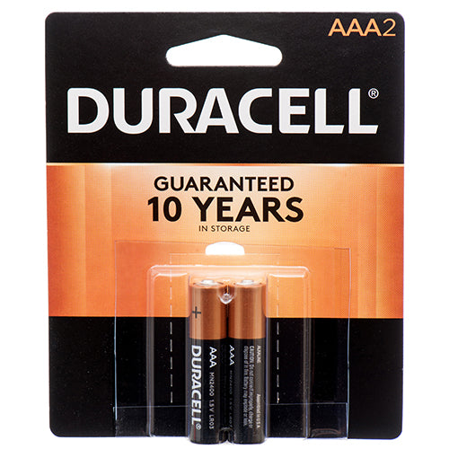 duracell aaa batteries - 2 pack -- 18 per box