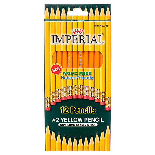 pencil 2 12 ct yellow -- 24 per box