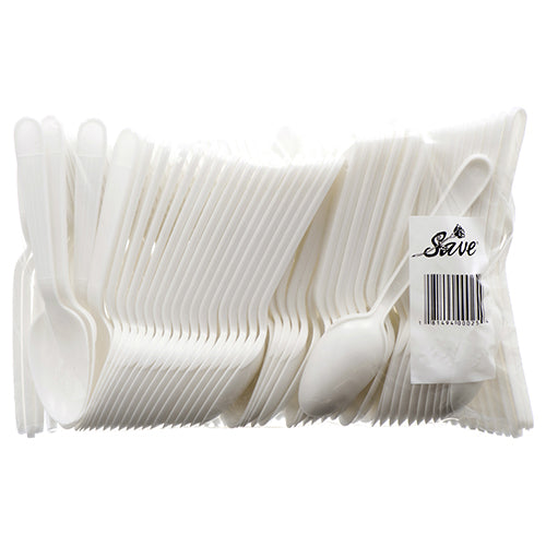 heavy duty plastic spoons - 100 count -  -- 10 per case